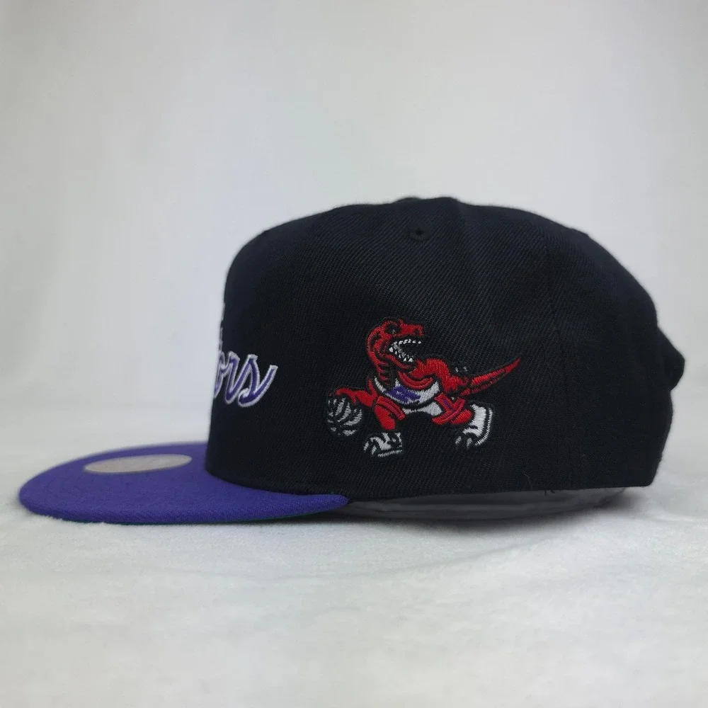 Toronto Raptors‎ Mitchell & Ness NBA Snapback Hat Cap Script Logo Black NWT